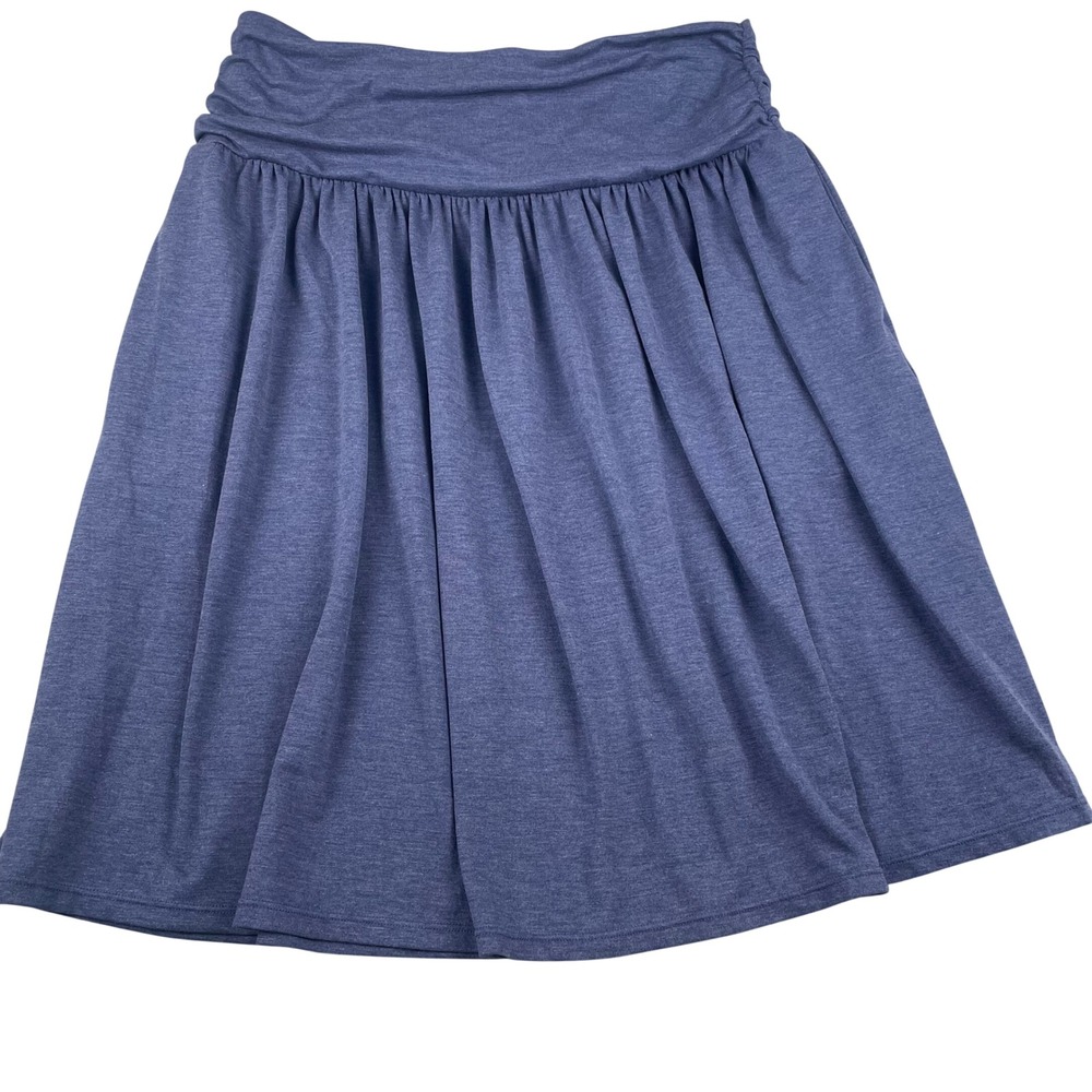 Halara Blue Ruched Waist Pleated Everyday Skirt Size Large Q02825889 NWT - Picture 2 of 5